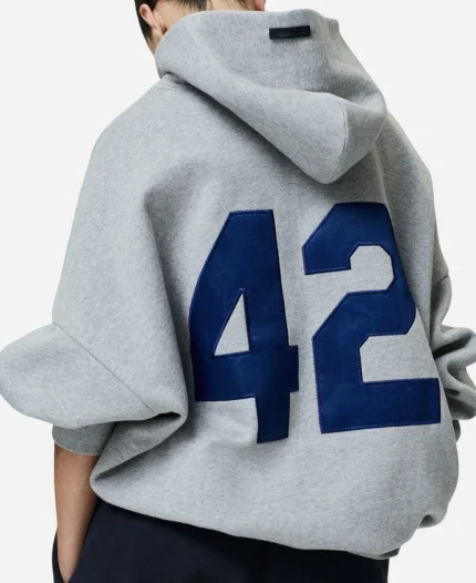 Fear of God Essentials Jackie Robinson Day Merch Grey Oversized Hoodie
