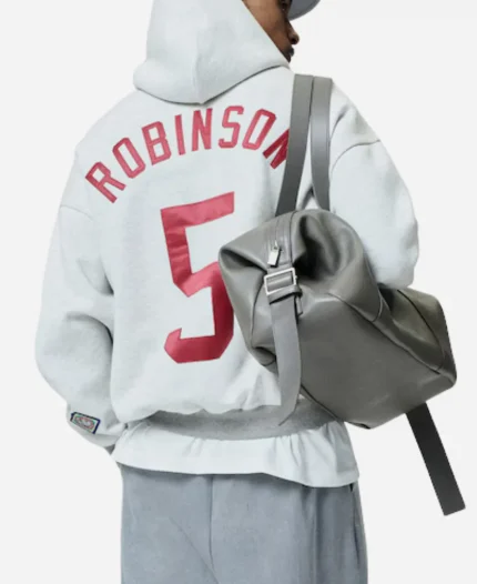 Fear of God Essentials Jackie Robinson x NLBM Sport Grey Pullover Hoodie
