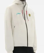 Ferrari Scuderia Miami White Windbreaker Jacket For Sale