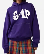 Gap × Awake NY 2026 Oversized Logo Purple Pullover Hoodie