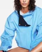 Gap × Victoria Beckham 2026 Blue Hooded Pullover Jacket