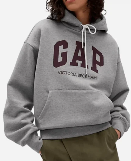 Gap × Victoria Beckham 2026 Heavyweight Grey Pullover Hoodie