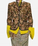 Grace Gummer Petar Petrov FW26 Dries Van Noten Floral Satin Jacket