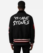  Hackney Diamonds Tour Tongue The Roling Stones Black Varsity Jacket