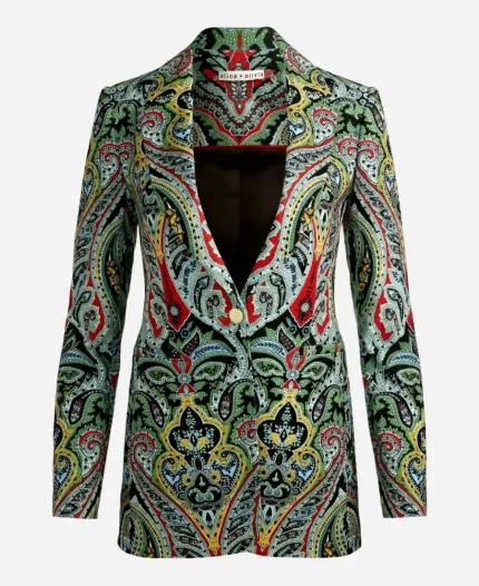 Hacks S05 Jean Smart Paisley Printed Silk Blazer