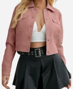 Hana Gibson TV-Series FBI Most Wanted S06 Keisha Castle-Hughes Pink Suede Jacket