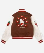 Hypland x Hello Kitty Apples Brown Varsity Jacket