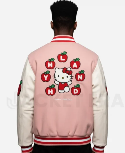 Hypland x Hello Kitty Apples H Varsity Jacket - Pink,