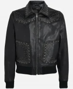 Jaafar Jackson 2026 Proto Hologram Leather Jacket In Black