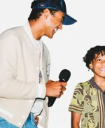 Jaafar Jackson Michael 2026 Opening Night Varsity Jacket In Beige