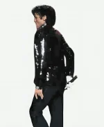 Jaafar Jackson Michael 2026 Sequin Blazer In Black