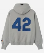 Jackie Robinson Day Merch Hoodie In Grey