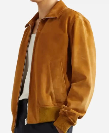 Jacob Elordi 2026 Euphoria S03 Nate Jacobs Suede Leather Jacket