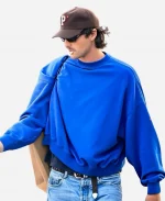 Jacob Elordi Beverly Hills 2026 Blue Pullover Sweatshirt