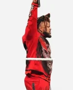Jacob Fatu Monday Night RAW 2026 Full Zip Performance Hoodie - Red