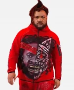 Jacob Fatu Monday Night RAW 2026 Red Full Zip Performance Hoodie
