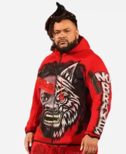 Jacob Fatu Monday Night RAW 2026 Red Hoodie