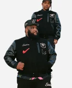 Jae Tips Savior Nike Destroyer Varsity Jacket - Black