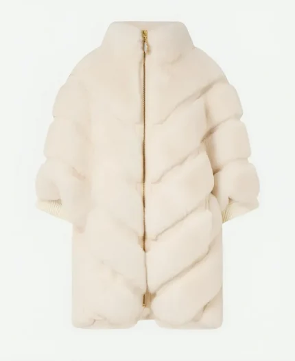Jean Smart Hacks S05 Deborah Vance Faux Fur Short Sleeve Slouch Jacket