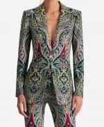 Jean Smart TV Series Hacks Season 05 Deborah Vance Paisley Printed Blazer