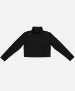Jenna Ortega Wednesday S02 Cropped Sweatshirt - Black