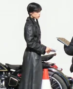 Jenna Ortega Wednesday S03 Black Leather Coat