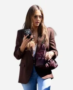 Jennifer Lopez 2026 Beverly Hills Street Style Brown Blazer