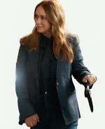 Jennifer Love Hewitt 9-1-1 S09 Blue Checkered Blazer