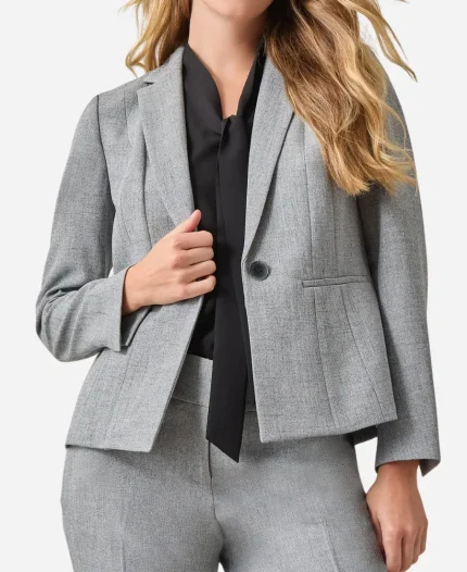 Jodi Kingsley Chicago Med S11 Madeline Gastern Grey Panelled Blazer