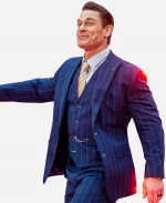 John Cena Navy Blue Plaid Suit