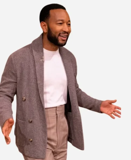 John Legend The View 2026 Shawl Collar Grey Cardigan