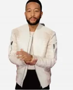 John Legend The Voice 2026 Crocodile White Jacket