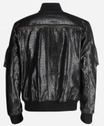 John Legend The Voice Crocodile Leather Jacket - Black