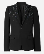 John Legend The Voice S29 Crystal-Embellished Black Blazer