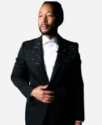 John Legend The Voice S29 Crystal-Embellished Blazer