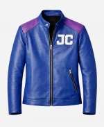 Johnny Cage Mortal Kombat II Leather Jacket In Blue