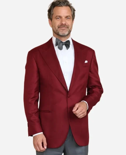 Joshua Jackson 2026 Gala Screening Blazer In Maroon