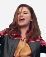 Judith Roddy Derry Girls S02 Red and Black Leather Jacket