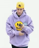 Justin Bieber Drew House Mascot Oversized Hoodie In Purple