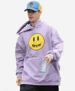 Justin Bieber Oversized Purple Hoodie
