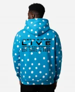 Justin Bieber Skylrk Spot Blue Polka Dot Hoodie
