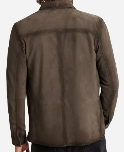 Justin Hartley 2026 Tracker S03 Colter Shaw Brown Suede Leather Jacket