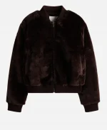 Karen Obilom Chicago PD S13 Tasha Fox Brown Fur Bomber Jacket