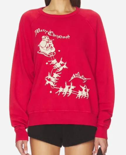Kate Hudson Running Point S02 Isla Gordon Red Santa Claus Sweatshirt