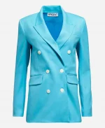 Kate Hudson Tv Series Running Point S02 Isla Gordon Double Breasted Blue Blazer