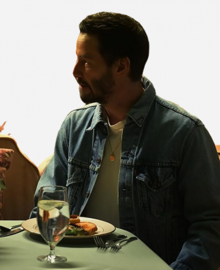 Keanu Reeves Movie Outcome 2026 Reef Blue Denim Jacket