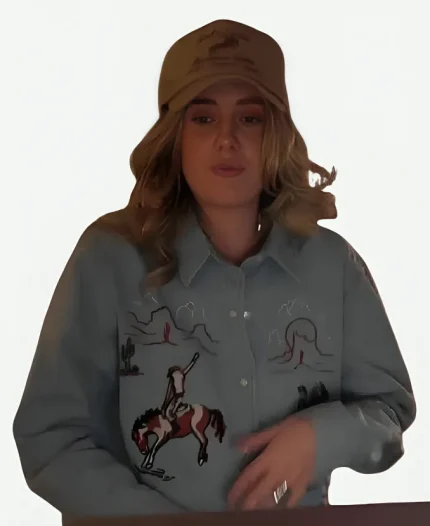 Keepin Country Cool Cowboy Lainey Wilson Blue Denim Shirt