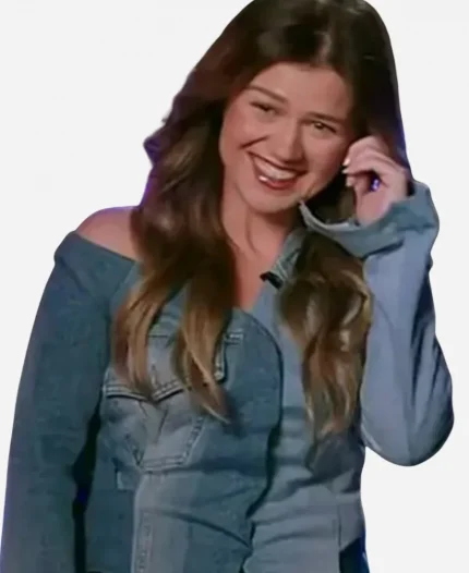 Kelly Clarkson The Voice S29 Denim Jacket - Blue