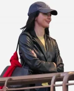 Kendall Jenner Black Leather Blazer