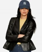 Kendall Jenner LA 2026 Black Leather Blazer